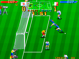 Snapshot of Dream Soccer '94 (Japan, M92 hardware)