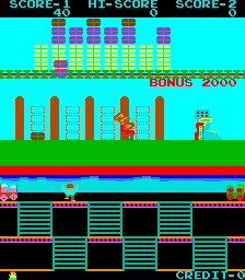 Snapshot of Port Man (bootleg on Moon Cresta hardware) 