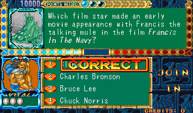 Snapshot of Quiz & Dragons Capcom Quiz Game (USA 920701)