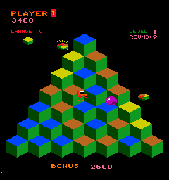 Snapshot of Faster, Harder, More Challenging Q`Bert (prototype)
